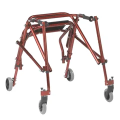 Drive Medical Nimbo 2G Lightweight Posterior Walker with Seat, Medium, Castle Red - Image 2