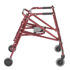 Drive Medical Nimbo 2G Lightweight Posterior Walker with Seat, Medium, Castle Red - Image 3