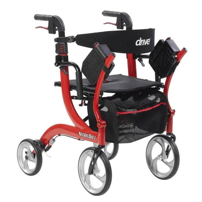 Drive Medical Nitro Duet Rollator and Transport Chair Hybrid
