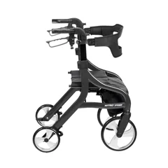 Drive Medical Nitro Sprint Rollator Rolling Walker, Hemi Height, Black - Image 2