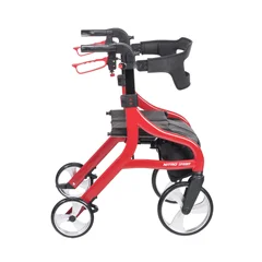 Drive Medical Nitro Sprint Rollator Rolling Walker, Hemi Height, Red - Image 2