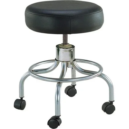 Drive Medical Revolving, Adjustable-Height Black Exam Stool