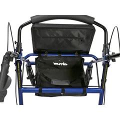 Drive Medical Rollator Rolling Walker with 6 Wheels, Fold Up Removable Back Support and Padded Seat, Blue - Image 3