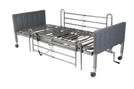 Drive Medical Semi Electric Bed Semi 84 Inch Slat Deck 14-3/4 to 22 Inch Height Range – 15570FR-PKG