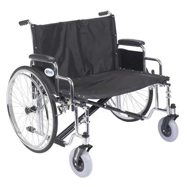 Drive Medical Sentra EC Heavy Duty Extra Wide Wheelchair, Detachable Desk Arms, 30″ Seat