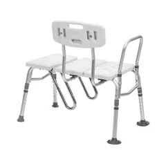 Drive Medical Splash Defense Transfer Bench with Curtain Guard Protection - Image 2