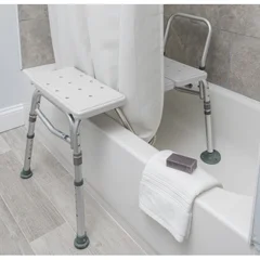 Drive Medical Splash Defense Transfer Bench with Curtain Guard Protection - Image 4
