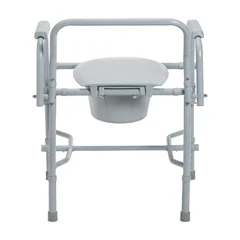 Drive Medical Steel Drop Arm Bedside Commode with Padded Arms - Image 4