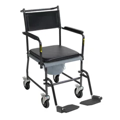 Drive Medical Upholstered Drop Arm Wheeled Commode