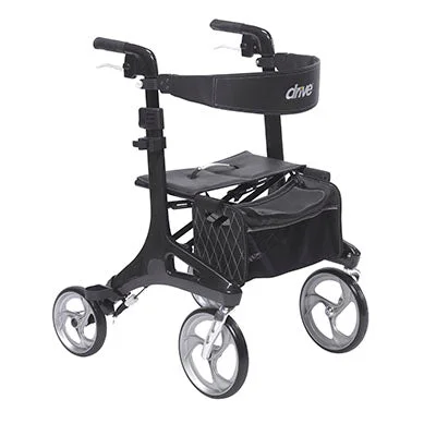 Drive, Nitro Elite CF Carbon Fiber Rollator Rolling Walker, Black – 43-3021