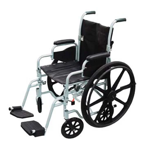Drive Poly Fly Light Weight Transport Chair Wheelchair with Swing away Footrest, 18″