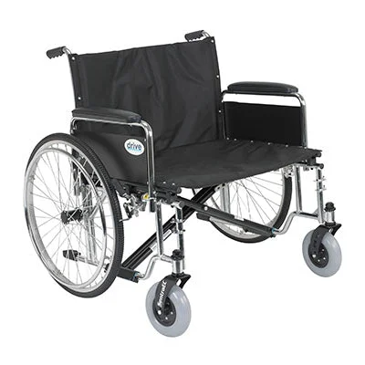 Drive, Sentra EC Heavy Duty Extra Wide Wheelchair, Detachable Full Arms, 30″ Seat – 68-0083