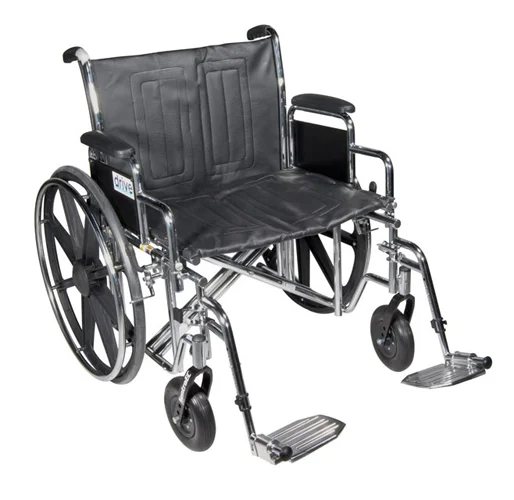 Drive Sentra EC Heavy Duty Wheelchair, Desk Arms, Footrest, 22″