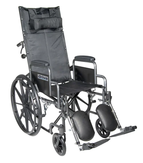 Drive Silver Sport Reclining Wheelchair, 20″