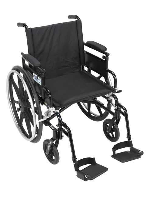 Drive Viper Plus GT Wheelchair with Removable Desk Arms and Swing away Footrest, 18″