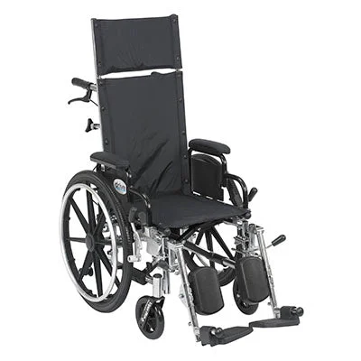 Drive, Viper Plus Light Weight Reclining Wheelchair with Elevating Leg Rests and Flip Back Detachable Arms, 14″ Seat – 43-3174