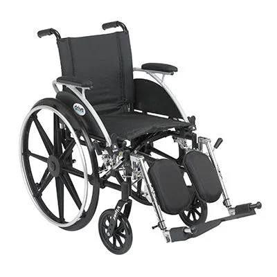 Drive, Viper Wheelchair with Flip Back Removable Arms, Desk Arms, Elevating Leg Rests, 14″ Seat – 43-3170