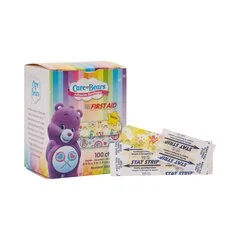 Dukal Adhesive Strip Stat Strip® 3/4 x 3 Plastic Rectangle Kid Design (Care Bears) Sterile, 1200/CS - Image 4