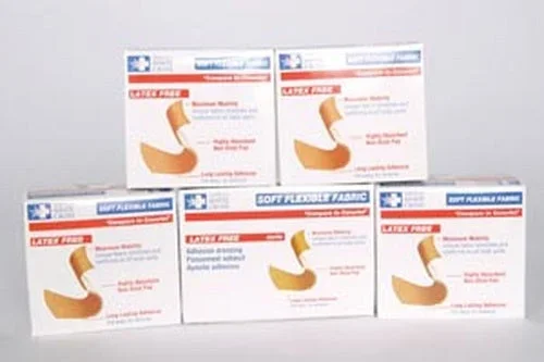 Dukal American White Cross Adhesive Strip 2 X 3 Inch Fabric Rectangle Tan Sterile – PV23R