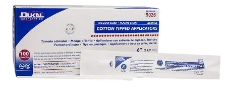 Dukal Dukal Swabstick DUKAL Cotton Tip Plastic Shaft 6 Inch Sterile 2 Pack – 9026
