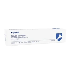 Dukal Gauze Sponge Cotton 12-Ply 2 x 2 Square NonSterile, 200/BG