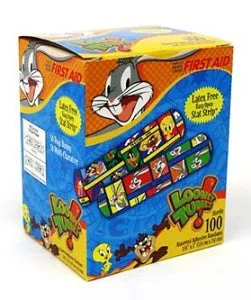 Dukal Stat Strip Rectangle Plastic Adhesive Strip – Kid Design (Looney Tunes Bugs and Daffy)