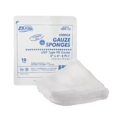 Dukal USP Type VII Gauze Sponge Dukal Cotton 8-Ply 4 X 4 Inch Square Sterile, 1280/CS