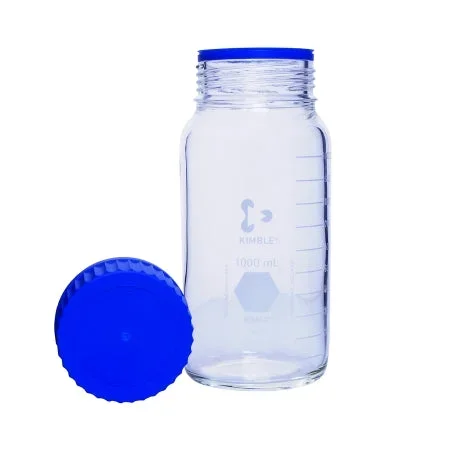 Dwk Life Sciences Media Storage Bottle Kimble Kimax Gls 80 Kimcote Wide Mouth Borosilicate Glass 1,000 Ml – 14390-1000