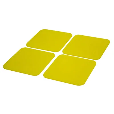 Dycem non-slip square coasters, set of 4, yellow – 50-1670Y