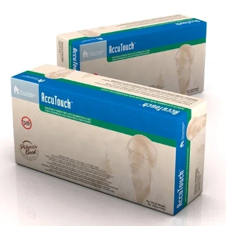 Dynarex AccuTouch Exam Glove X-Large NonSterile Latex Standard Cuff Length Bisque Ivory Not Chemo Approved – 6625