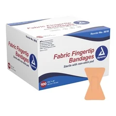 Dynarex Adhesive Bandage Finger Tip Fabric 1-3/4 X 3, 100EA/BX