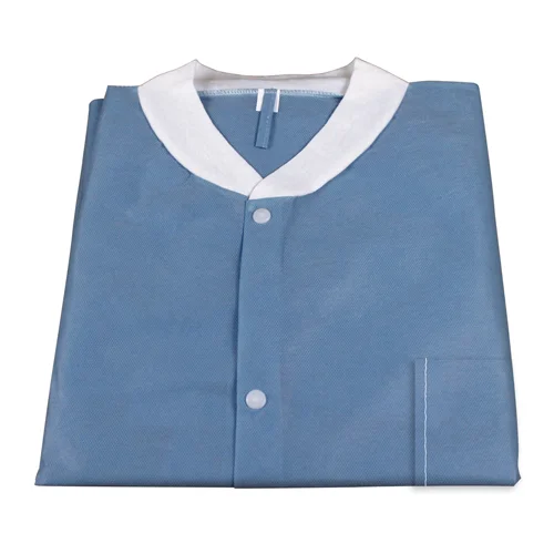 Dynarex Disposable Lab Jacket with Three Pockets, Dark Blue, X-Large, 30/cs