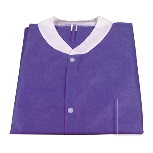 Dynarex Disposable Lab Jacket with Three Pockets, Purple, 2X-Large, 30/cs