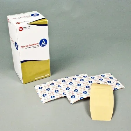 Dynarex Dynarex Adhesive Strip 2 X 4-1/2 Inch Plastic Rectangle Tan Sterile – 3634
