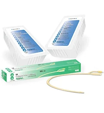 Dynarex Foley Catheter 2-Way Standard Tip 30 cc Balloon 24 Fr. Silicone Coated Latex – 4964