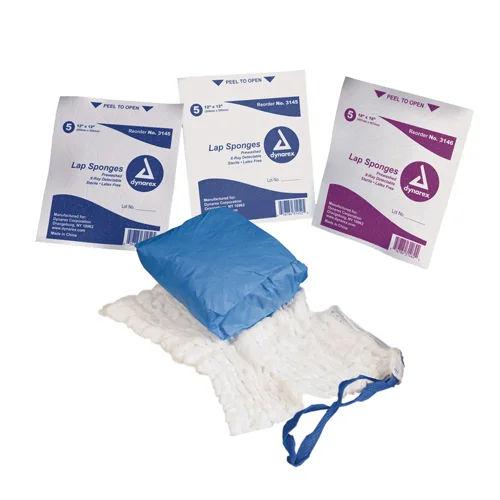 Dynarex Lap Sponge, Sterile, Pre-washed, 12″ x 12″, 200/cs