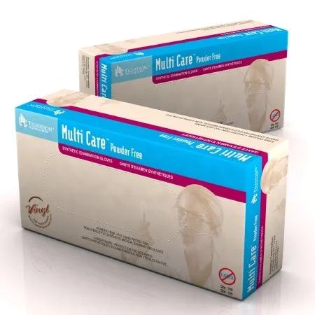 Dynarex Multicare Exam Glove Medium NonSterile Vinyl Standard Cuff Length Smooth Ivory Not Chemo Approved – 6813