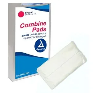 Dynarex Non-Adherent Combine Pad 5″ x 9″