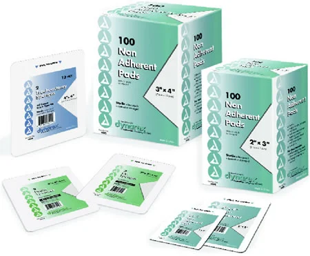 Dynarex Non-Adherent Pad, Sterile, 3″ x 8″, 600/cs