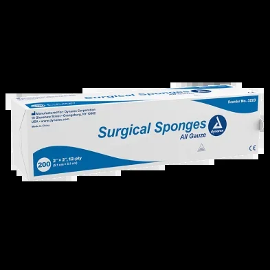 Dynarex Non-Sterile 12 Ply Surgical Gauze Sponge, 2″ x 2″ – 200 Pads per Box
