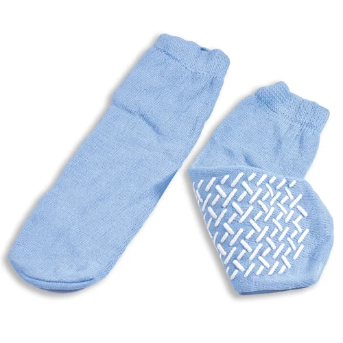 Dynarex Soft Sole Slipper Sock, Large, Sky Blue, 48/cs