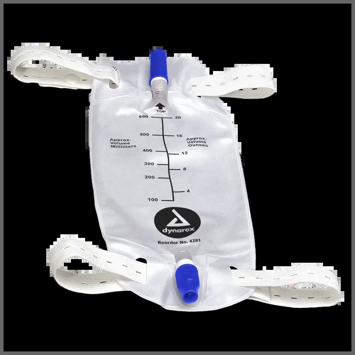 Dynarex Sterile Urinary Leg Bags with Anti-Reflux Valve