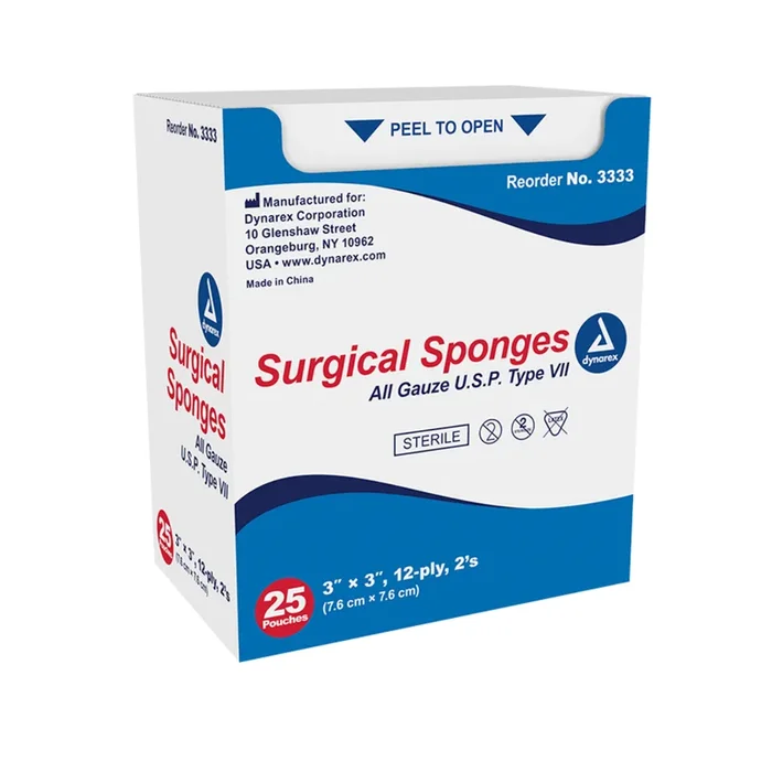 Dynarex Surgical Gauze Sponge Sterile 2’s