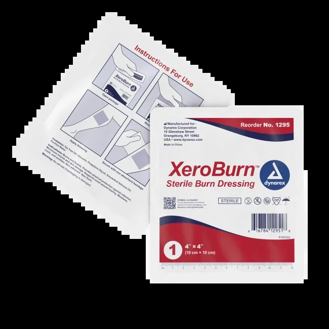 Dynarex XeroBurn Sterile Burn Dressing, 4″ x 4″