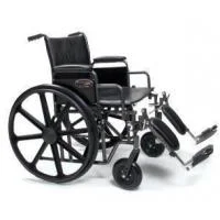 E & J Traveler HD Wheelchair with Fixed Full Arm & Fixed Footrest, 24 x 18