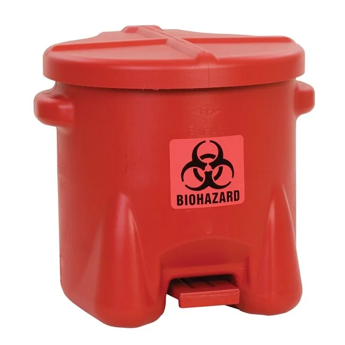 Eagle Step-On Biohazard Waste Container, 10 Gallon