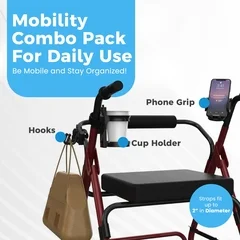Easy To Use Products LLC Combo Pack – Mobility Wheelchair/Walker Cup/Phone Holder/Hook, (16/CS) - Image 2