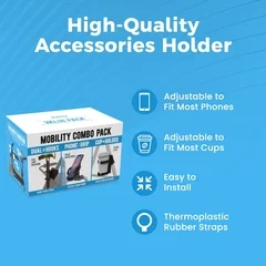 Easy To Use Products LLC Combo Pack – Mobility Wheelchair/Walker Cup/Phone Holder/Hook, (16/CS) - Image 3