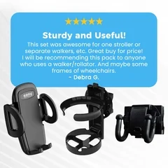 Easy To Use Products LLC Combo Pack – Mobility Wheelchair/Walker Cup/Phone Holder/Hook, (16/CS) - Image 4