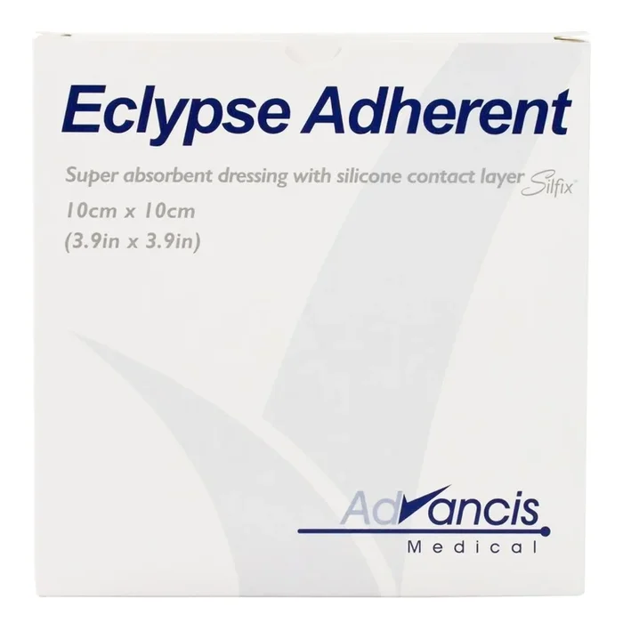 Eclypse Adherent Super Absorbent Wound Dressing, 4 x 4 Inch